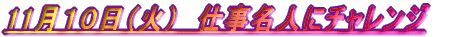 11���P�O���i�΁j�@�d�����l�Ƀ`�������W